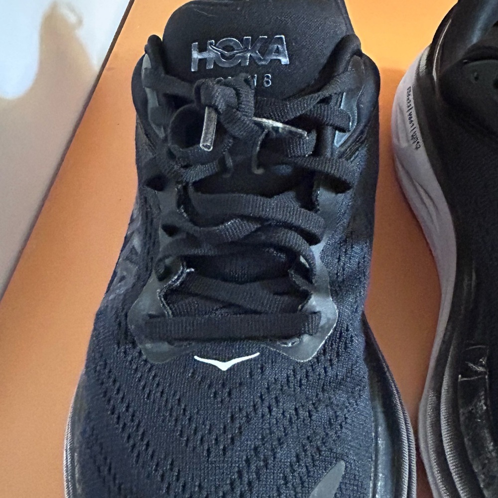 Hoka Black and White Women's Sneakers - Picture 2 of 14